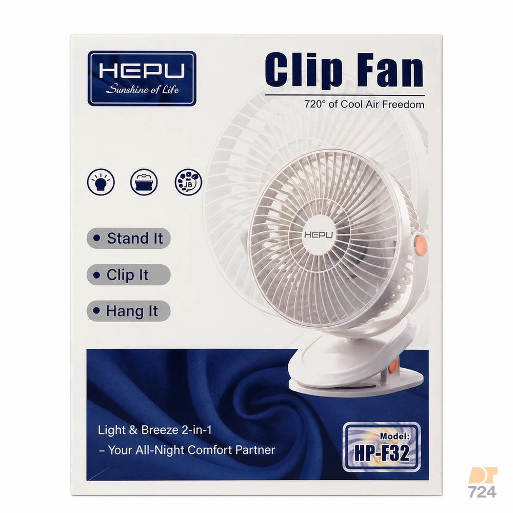 پنکه رومیزی گیره دار هپو مدل HP-F32